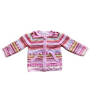 Vintage 2006 Baby Gap Pink Zip Sweater